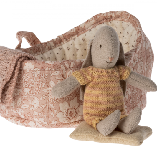 Bunny in Carrycot -Yellow