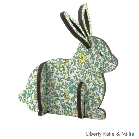 3D Standing Bunny Liberty- Katie & Millie Green