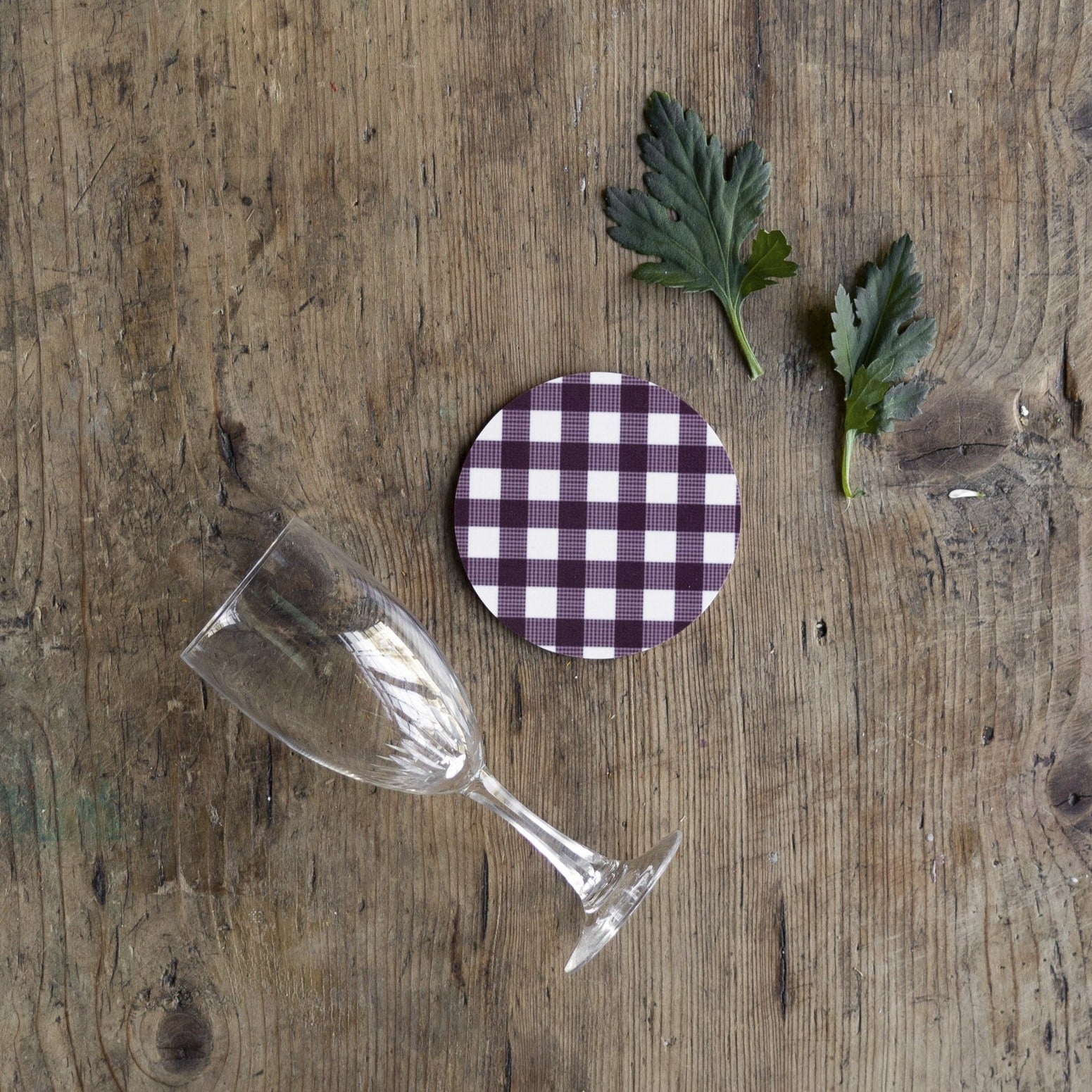 Red Gingham Coaster – Lottie Mutton