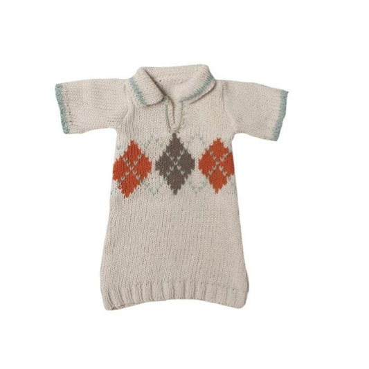 Medium Orange Knitted Polo