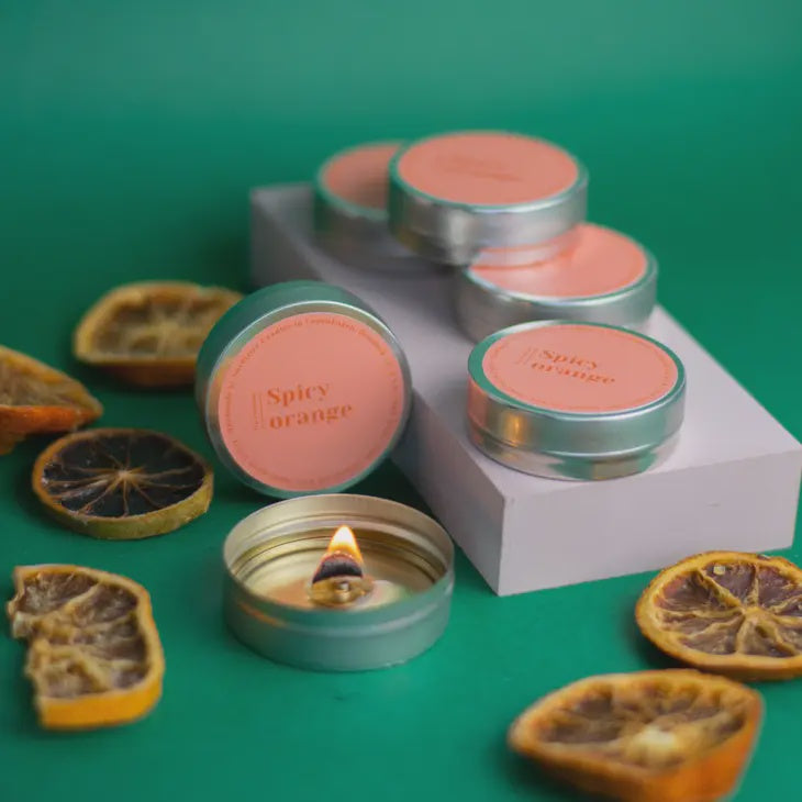Mini Scented Soy Candles-Spicy Orange