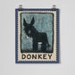 Donkey Vintage Stamp Fine Art Print