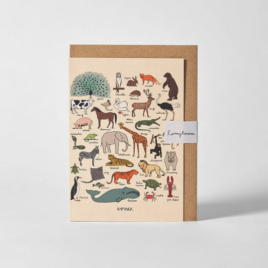 Les Animaux Greetings Card