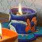 Sapphire Blue Handmade Ceramic Scented Candle