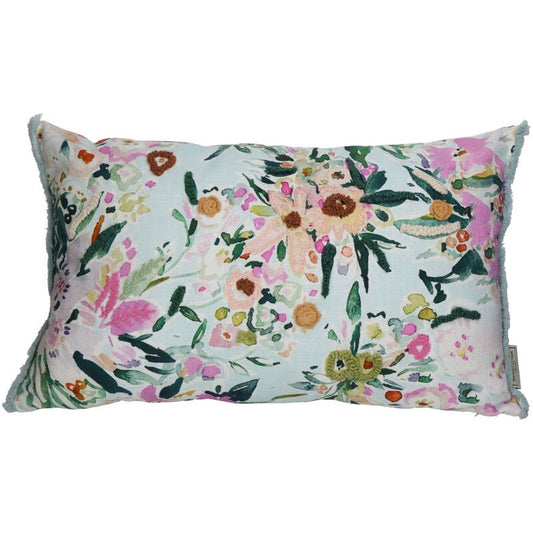 Multi Floral Oblong Cushion