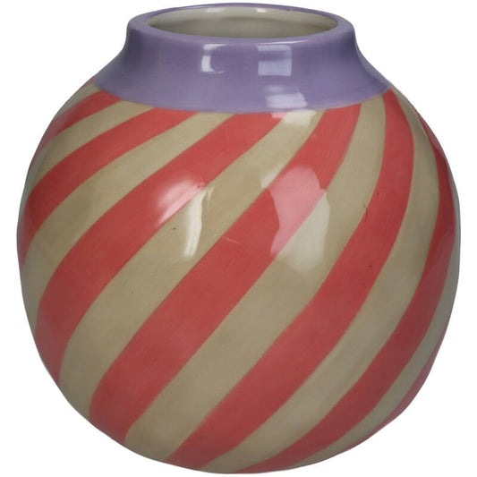 Dolomite Pink Striped Vase -Small