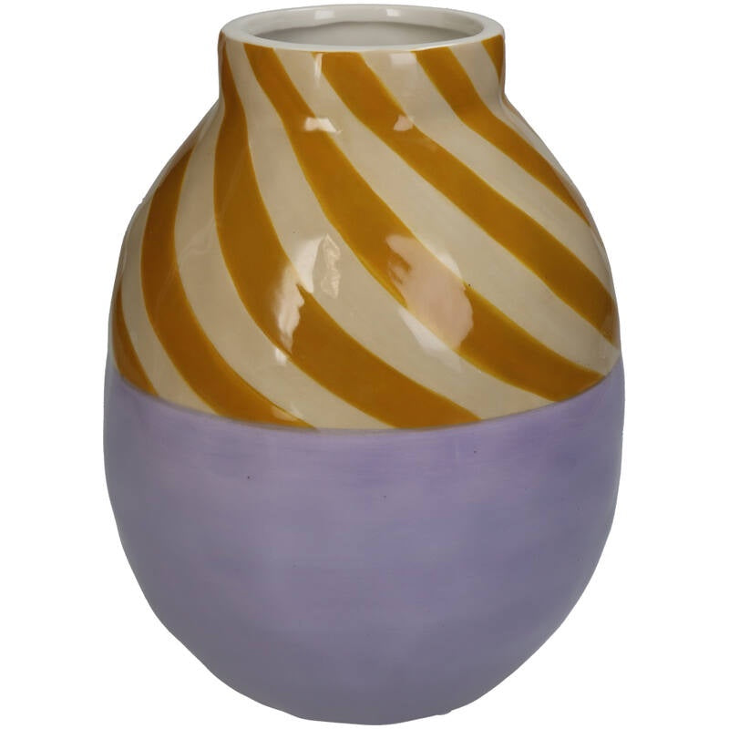 Dolomite Lilac Striped Vase