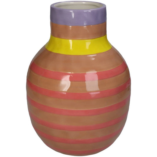 Dolomite Pink Striped Vase -Large