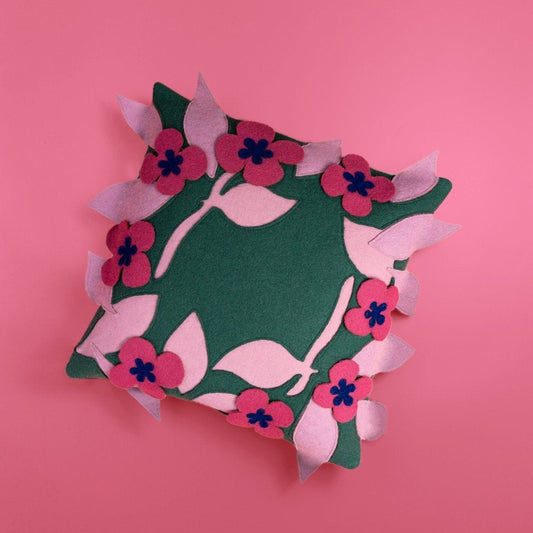 Flower Crown Cushion - Green
