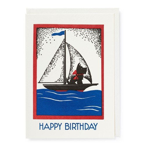 Scottie Dog Happy Birthday Card