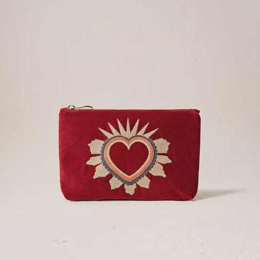 Sacred Heart Mini Pouch Red Velvet