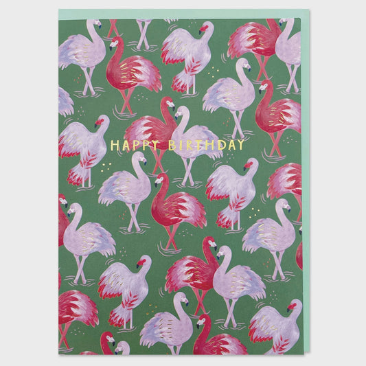 Flamingo pattern card