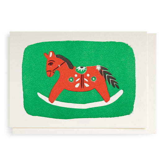 Festive Rocking Horse Card