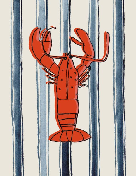 Lobster Mini Greetings Card
