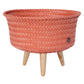 Up Low Basket with Wooden Legs