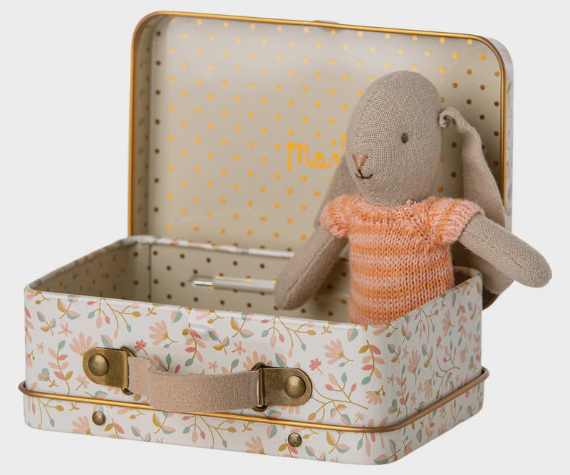 Micro Orange  Bunny in Suitcase