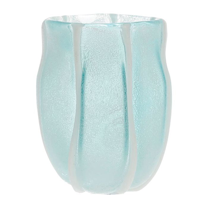 Turquoise Glass Opaque Vase