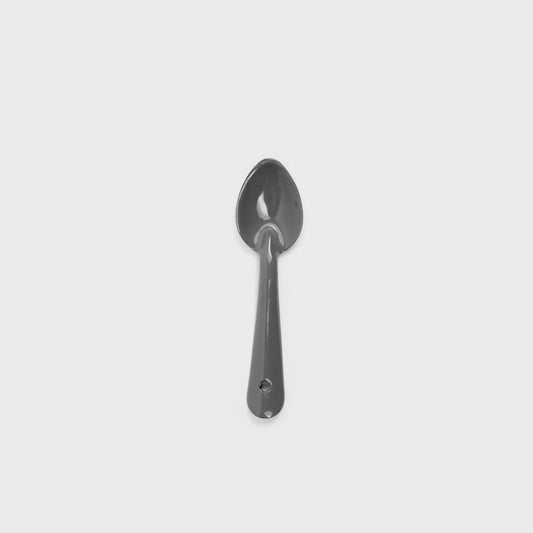 Vintage Grey Enamel Small Spoon