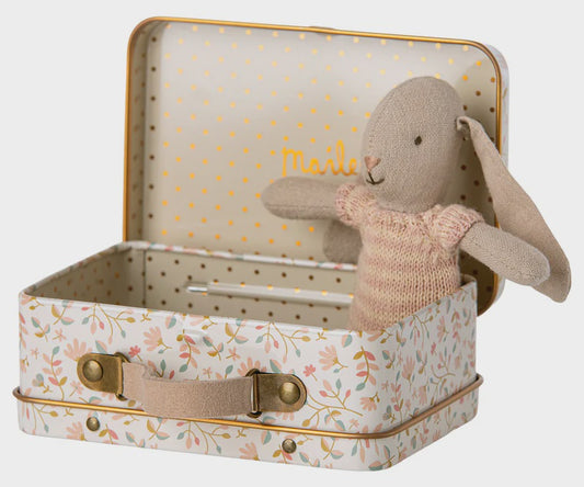 Micro Cream Bunny In Suitcase